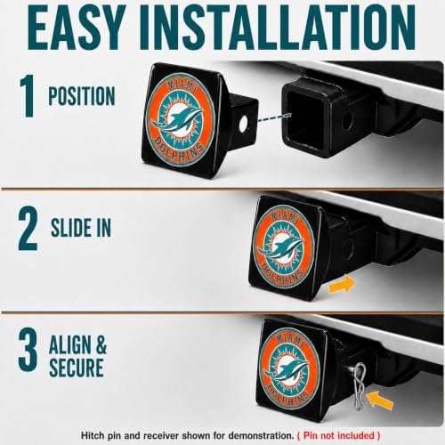 Miami Dolphins Trailer Hitch Cover - Image 5