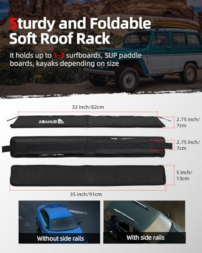Abahub Kayak Roof Rack Soft Roof Rack Pads - Image 6