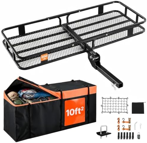 VEVOR 60" x 24" x 14", Hitch Cargo Carrier, 500 lbs Capacity Hitch Cargo Carrier by VEVOR