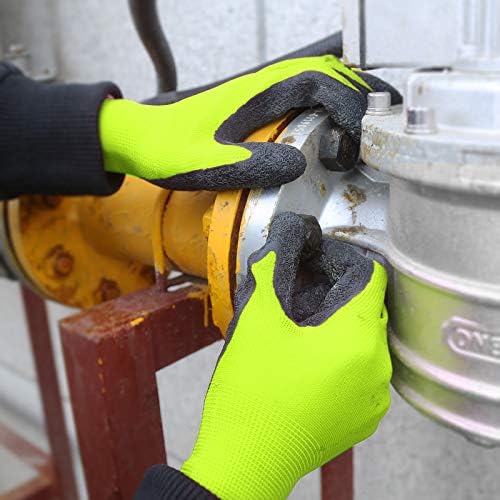 Evridwear Crinkle Latex Rubber Coated Safety Work Gloves - Image 6