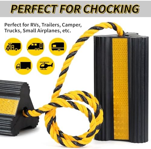 OULEME Heavy Duty Rubber Wheel Chocks - Image 5