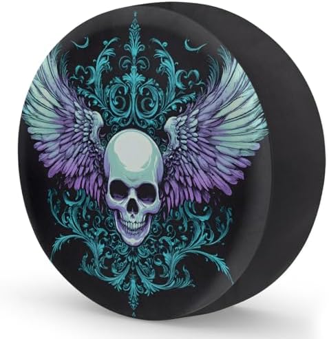 Cool Skull Gothic Spare Tire Cover Dust-Proof Wheel Protector - Image 2