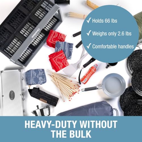 CleverMade Collapsible Utility Crate - 45L - Stone - Image 4