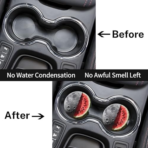 Watermelon Moon Car Cup Holder Coasters 2 Pack 2.63" - Image 2