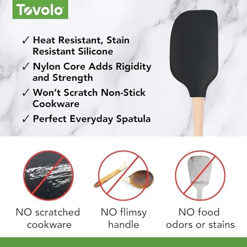 Tovolo Silicone Spatula Wooden Handle - Image 3