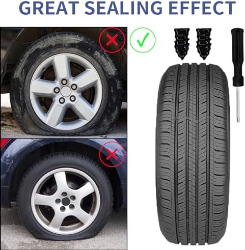 Tire Repair Nails 70PCS, Rubber Screw in Tyre Repair Screws Plugs Flat Tire Fix - Image 3