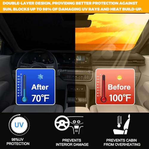Foldable Front Windshield Sunshade fit - Image 2
