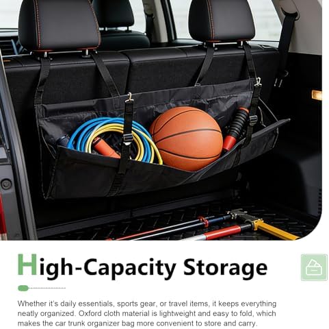 Car Trunk Organizer, Hanging Backseat Storage Bag - Image 5