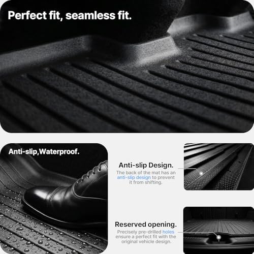 5 Pcs Floor Mats for Tesla Model Y Juniper 2025 2026, All-Weather TPE Anti-Slip - Image 4