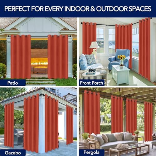 PureFit Outdoor Curtains for Patio Waterproof Weatherproof Outside Curtains - Image 5