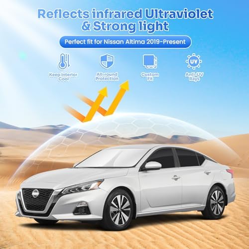 Canvcle Window Shades for 2019-2026 Nissan Altima Accessories Windshield Sun - Image 2