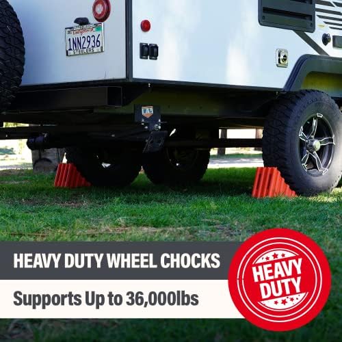 SECURITYMAN Wheel Chocks | Trailer Chocks | Tire Chocks Durable, Solid Wheel - Image 2