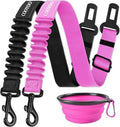 COOYOO Dog Seat Belt, 3 Piece Set Retractable Dog Car Adjustable Seatbelts by COOYOO