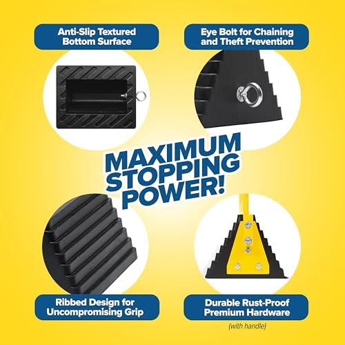 Vergo Industrial Extra Large Wheel Chock 2-Pack - Image 3
