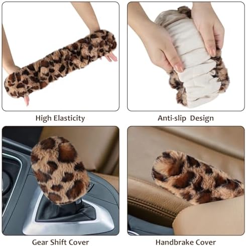 Accmor Fuzzy Car Steering Wheel Cover, Universal Fit Fur Auto Wheel Cover & - Image 5