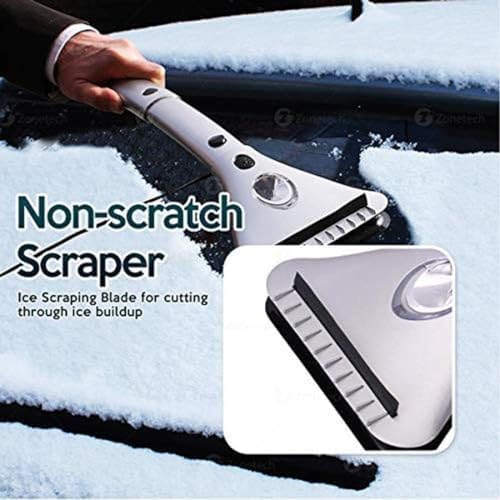 ZONETECH Heated Car Window Ice/Snow Scraper Extendable Auto Windshield Heated - Image 3