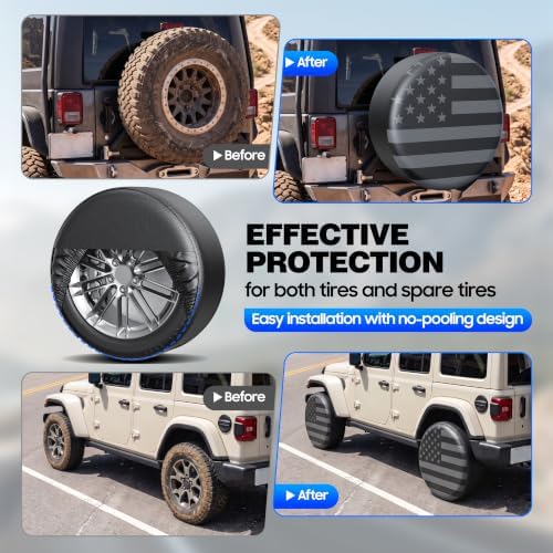 Moonet PVC Leather Tire Cover, Universal Fit 19-22" - Image 6