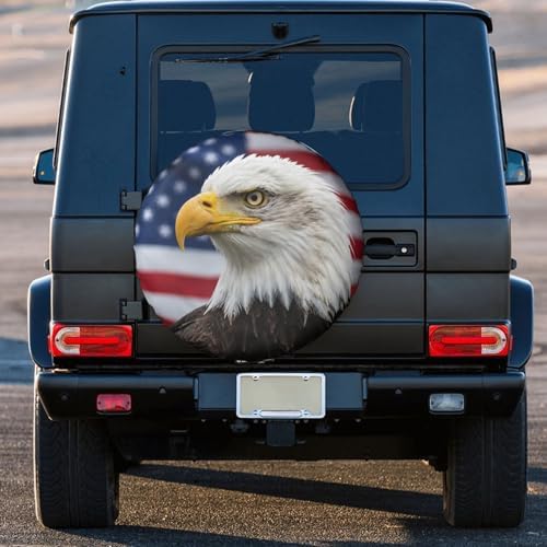 American Flag Bald Eagle Spare Tire Cover - Image 3