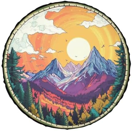 Mountains Spare Tire Cover Wheel Protectors Weatherproof Sun Protection Covers - Image 2