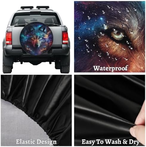 Wolf Spare Tire Cover 16in Spare Wheel Covers Tire Storage Cover - Image 4