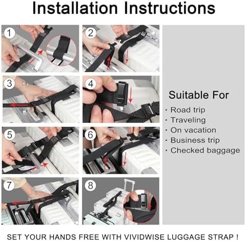 Luggage Straps, Stretchable Luggage Connector Straps - Image 6