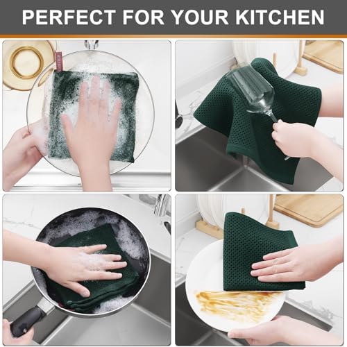 Kitinjoy Cotton Waffle 8-Pack Kitchen Towels - Image 4