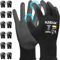 Kebada W1 Safety Work Gloves for Men & Women, Touchscreen, PU Coated by KEBADA