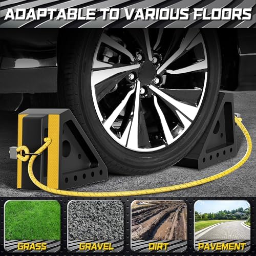 4 Pack Heavy Duty Wheel Chocks - Image 5