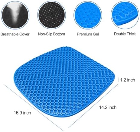 Large Gel Seat Cushion for Long Sitting - Image 2