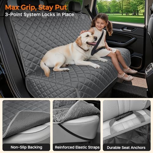 URPOWER Dog Car Seat Cover for Back Seat, Waterproof Car Seat Protector - Image 4