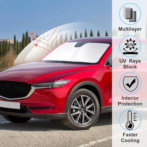 Windshield Sun Shade Sunshade for 2017-2026 Mazda CX5 CX-5 - Image 2