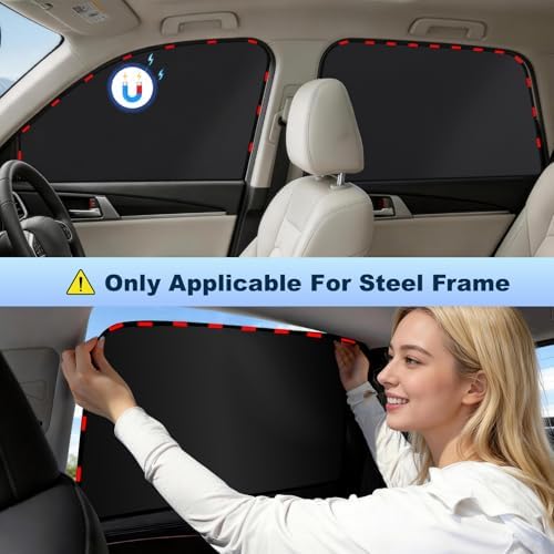 ZATOOTO Rear Side Window Sun Shade, 2 Pack Car Window Covers 99% UV Block - Image 6