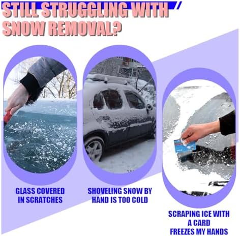 Snow Brush with Ice Scrapers for Car Windshield, Extendable 33.5" Winter Snow - Image 6