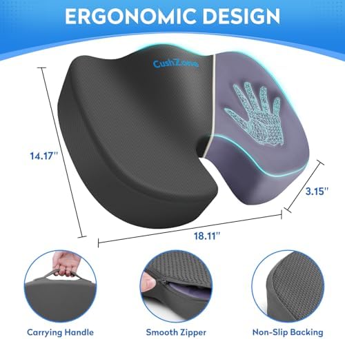 CushZone Memory Foam Seat Cushion - Image 4