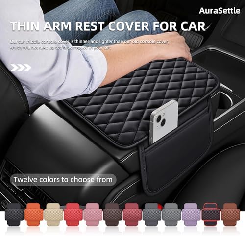 Leather Waterproof Car Armrest Console Pad - Image 4