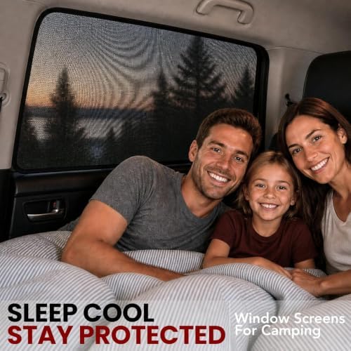 SM/RL Car Window Shades for Baby & Camping; 2-Pack/8 Sizes. Stretch-to-Fit Up - Image 2