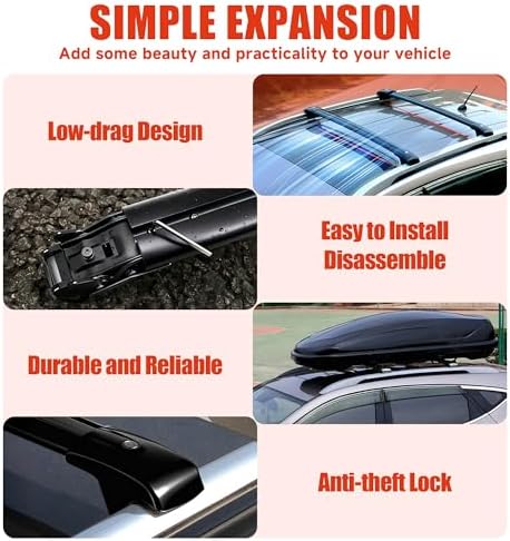 Roof Rack Cross Bars for 2024-2026 Santa Fe Fuel & Hybrid 396lbs - Image 5