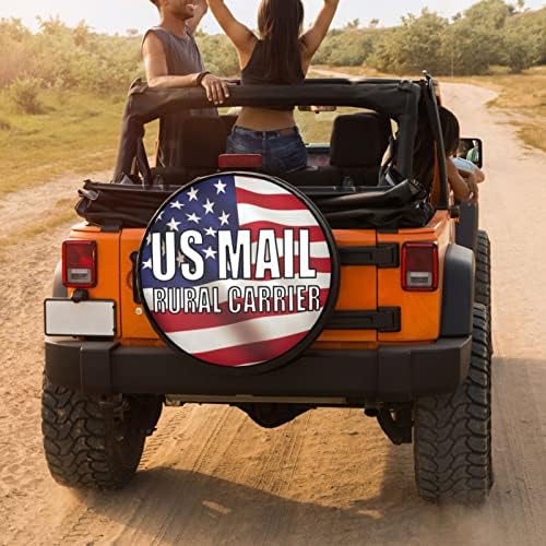 Us Mail Rural Carrier Spare Tire Cover Dust-Proof Wheel Tire Cover Fit Trailer - Image 4