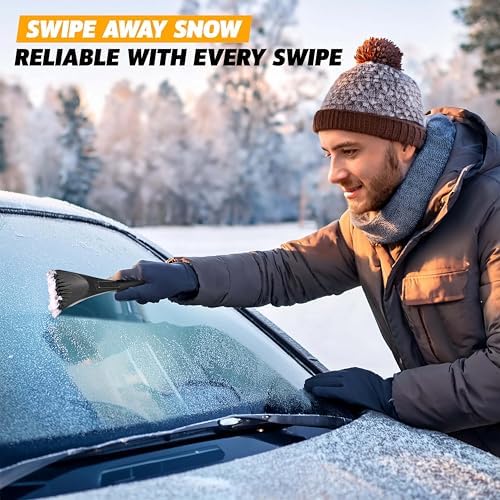 EcoNour Windshield Ice Scraper for Car 2 Pack Scraper to Remove Snow & Ice - Image 2