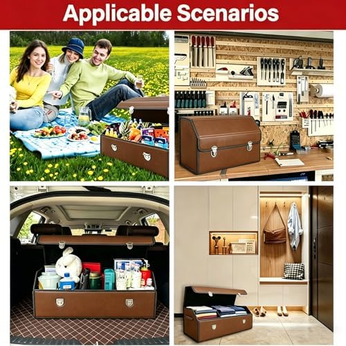 Car Trunk Organizer Leather Storage Box - Image 6