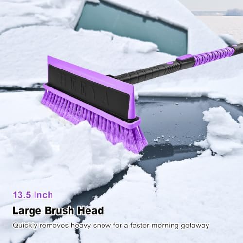 HEEYA 48 Inch Snow Brush with Squeegee and Ice Scraper - Image 4