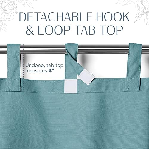 Matine Solid Tab Top Indoor/Outdoor Window Curtain, Mineral - Image 5
