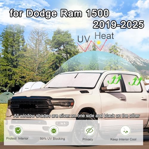 KMF 6pcs Thicken Full Window Sun Shades - Image 2