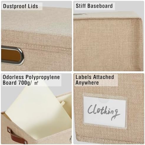 15" Fabric Storage Box with Lids - Image 5