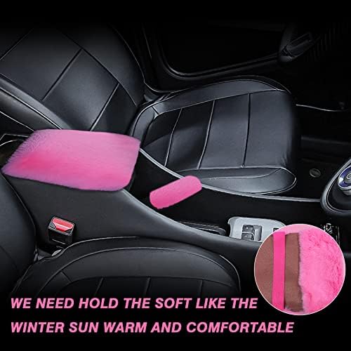 7PCS Set car Interior Aesthetic Accessories, Fluffy 15 inch Steering Wheel Cover - Image 3