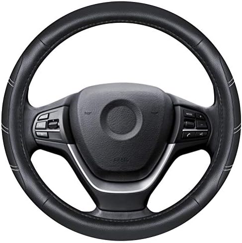 Elantrip Sport Leather Steering Wheel Cover 14 1/2 inch to 15 inch Universal - Image 2