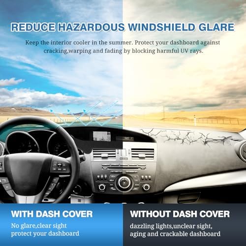 FIILINES Dash Cover Fit for 2010-2013 Mazda 3 Sedan, Hatchback & MazdaSpeed3 - Image 6