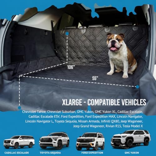 Bulldogology SUV Cargo Liner for Dogs 55"x106" Heavy Duty Pet Trunk Cargo Cover - Image 2
