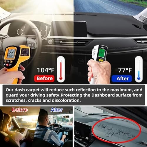 SKYLOTEC Dash Cover Mat for 2019-2025 Chevy Silverado 1500 2500HD 3500HD - Image 6