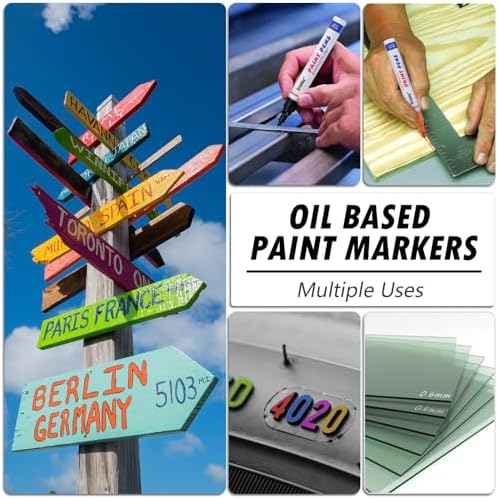 Green Paint Markers, 2 Pack Oil-Based Waterproof Quick Dry Permanent Paint Pen - Image 3